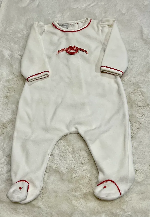 0/3 white embroidery reborn doll accessory