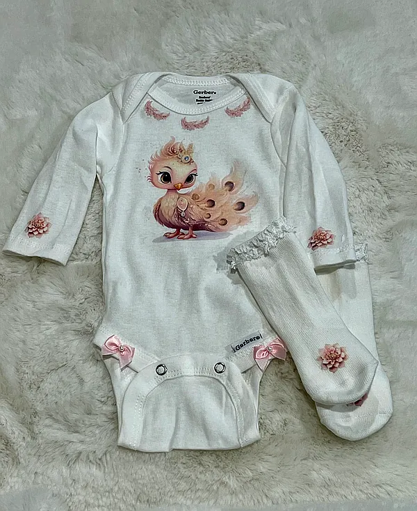 3-6 peacock set reborn doll accessory