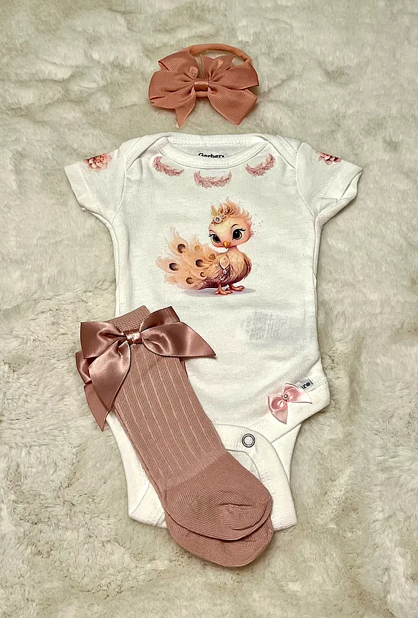 peacock embellished set b reborn doll accessory