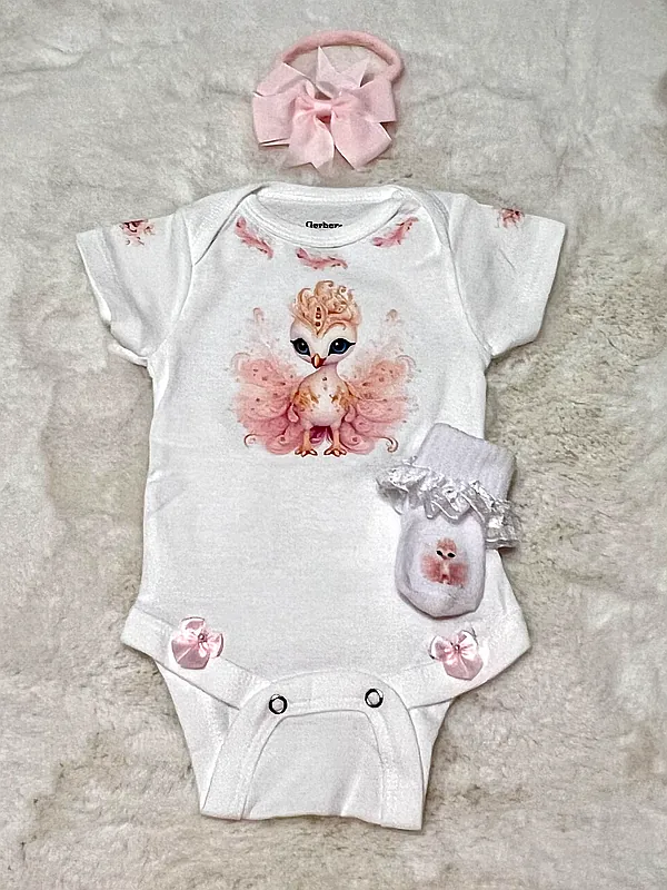 peacock embellished set reborn doll accessory