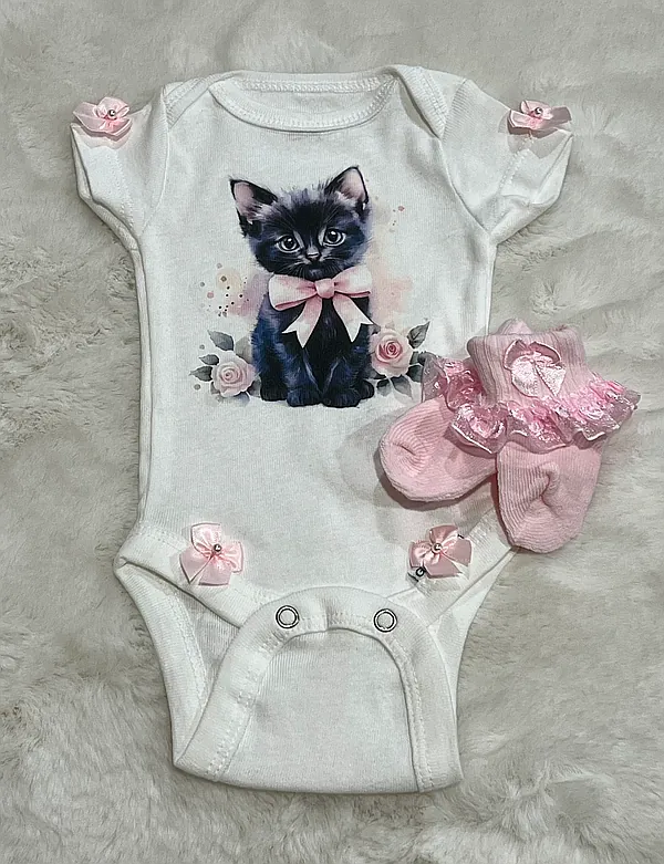 black/pink kitty set reborn doll