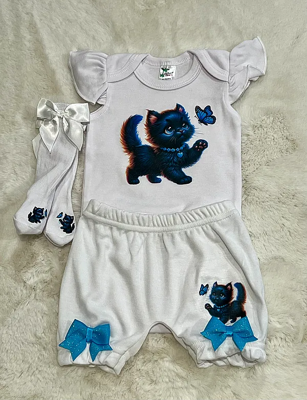 blue kitten and butterfly reborn doll accessory