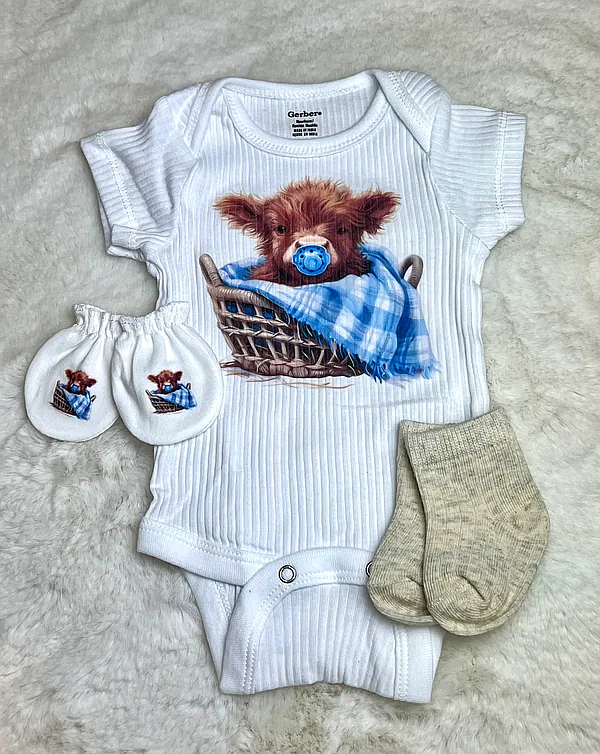 highland calf boy set reborn doll accessory