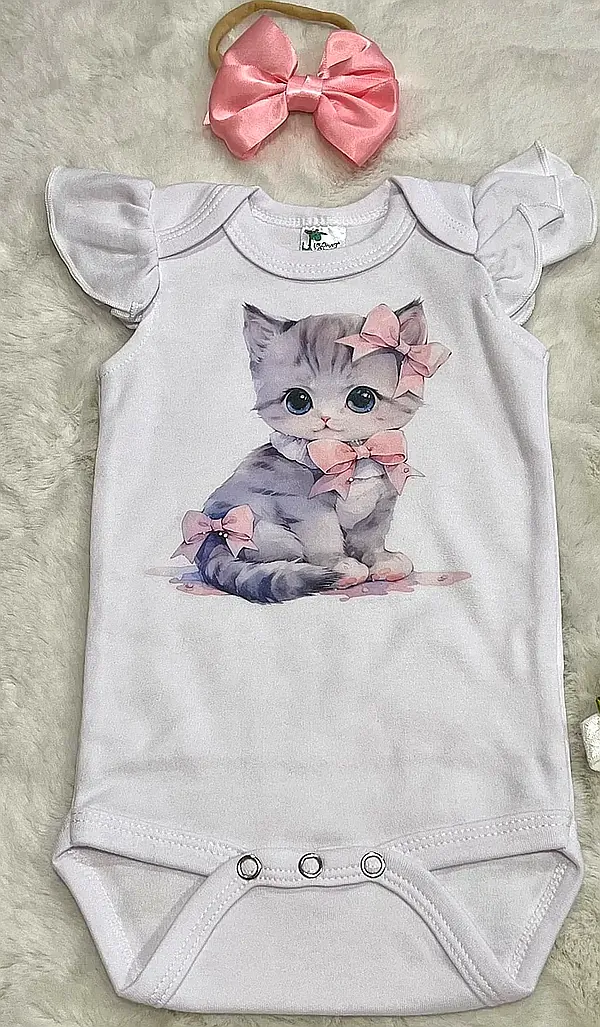 0/3 grey/pink kitten set reborn doll accessory