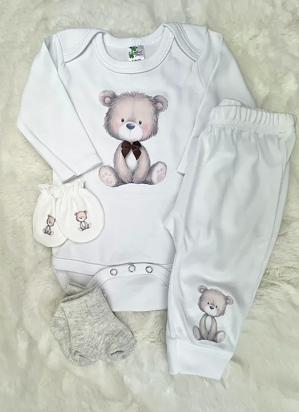 0-3 woodland bear boy set reborn doll accessory