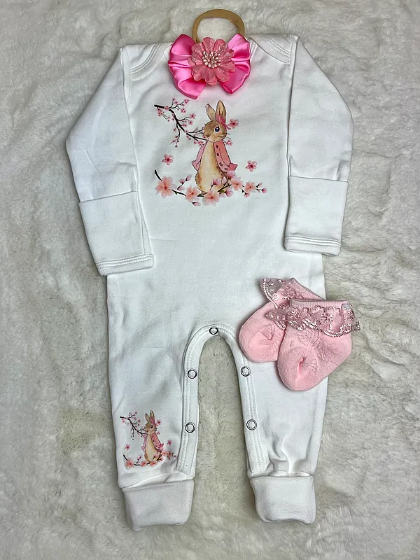 flopsy rabbit set pink reborn doll accessory