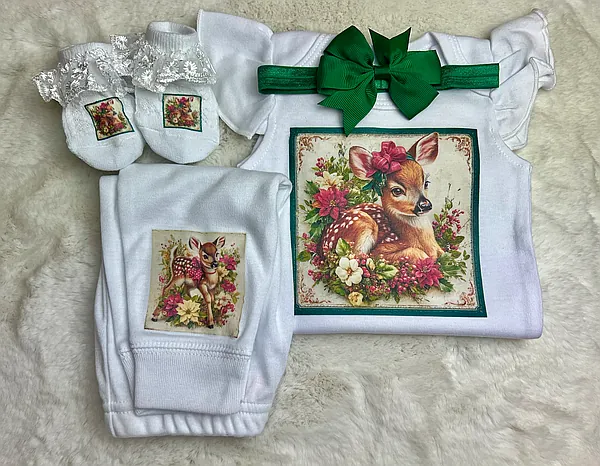 0-3 christmas fawn set reborn doll accessory