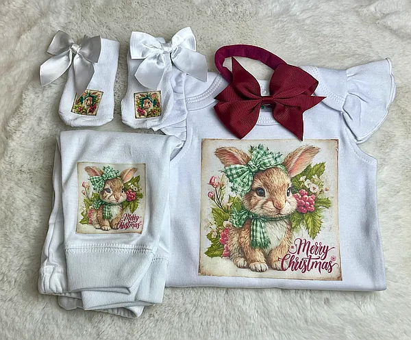 0-3 month christmas girl bunny set reborn doll accessory