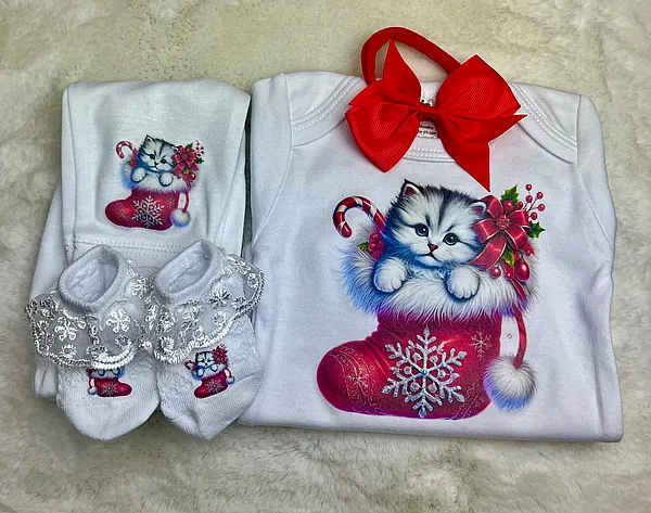 0/3 christmas kitten set reborn doll accessory