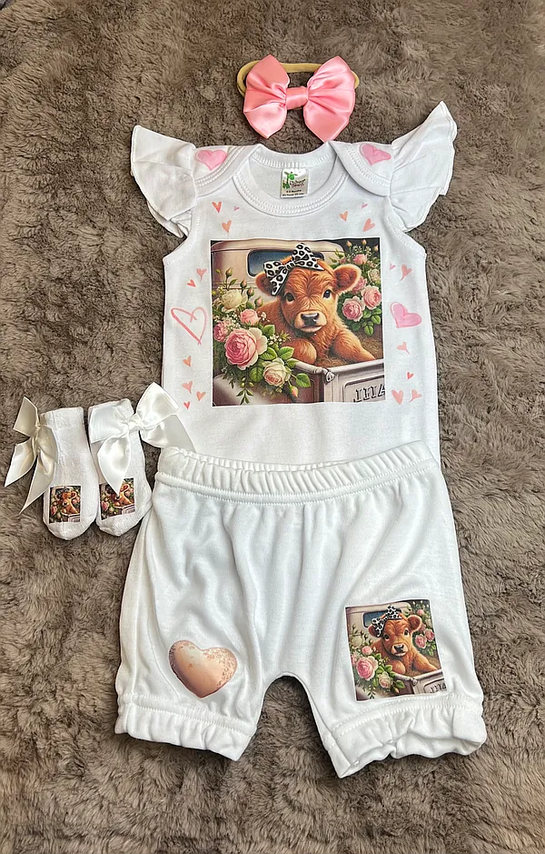 0-3 month highland truck n heart set reborn doll accessory