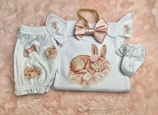 0-3 sleeping bunnies set reborn doll accessory