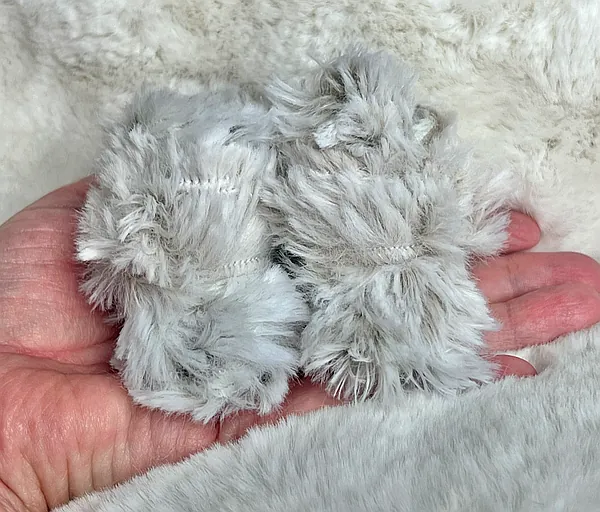 snowy owl booties reborn doll accessory