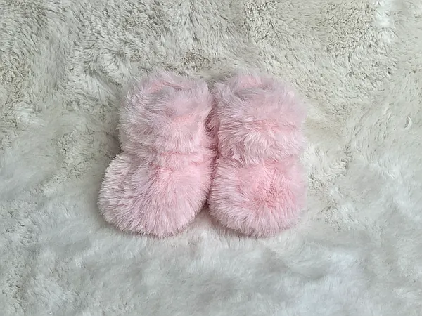 pink booties reborn doll accessory