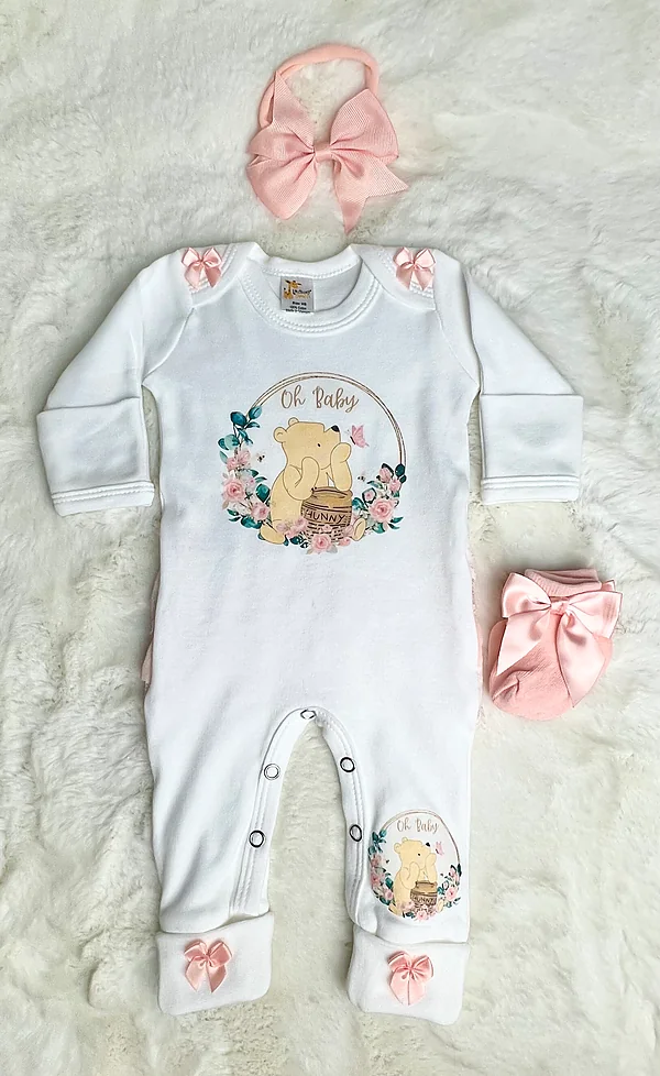 peach ruffle bum pooh set reborn doll accessory