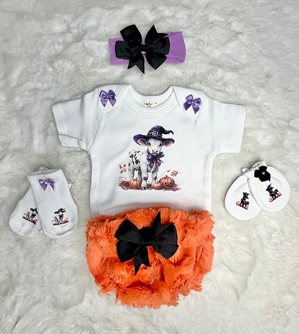 girl halloween cow set reborn doll accessory