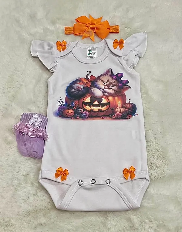 flutter sleeve halloween kitten set reborn doll accessory