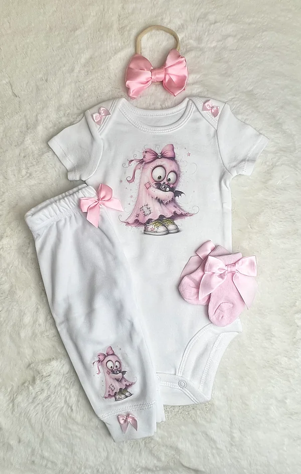 pink ghost set b reborn doll accessory