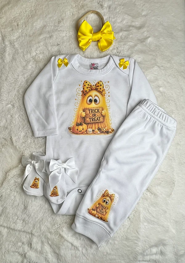 0-3 yellow ghost girl full set reborn doll accessory