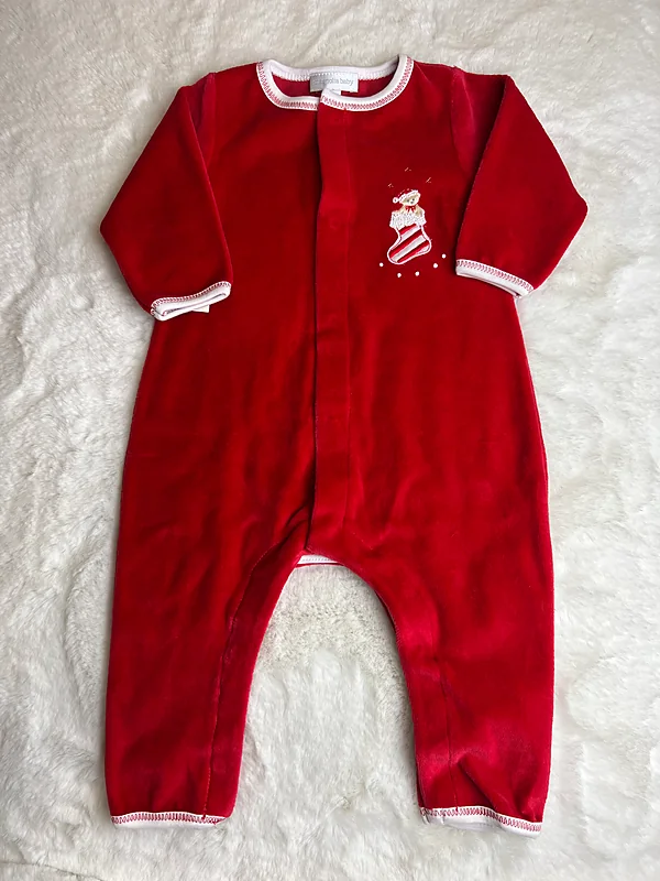 3-6 red christmas velour reborn doll accessory