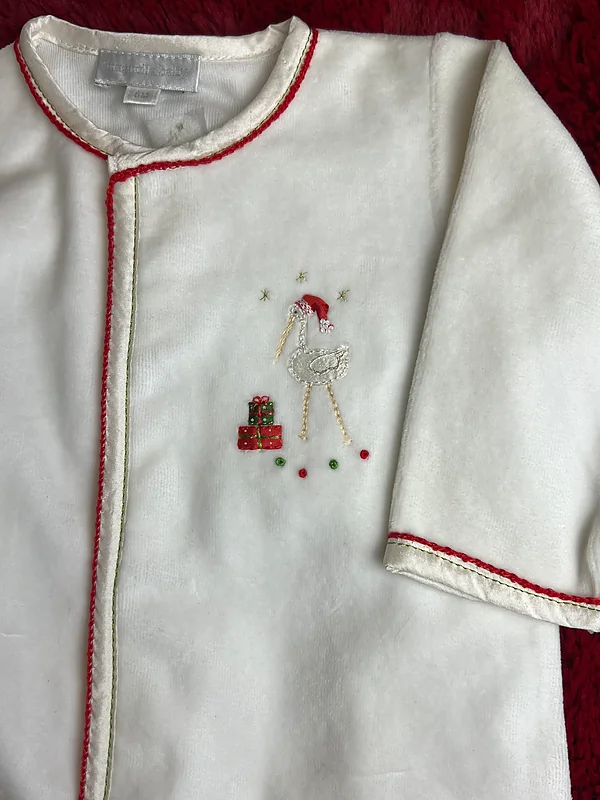 velour christmas delivery footie reborn doll accessory