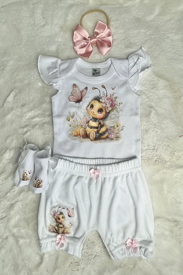 0-3 bee bloomer set reborn doll accessory