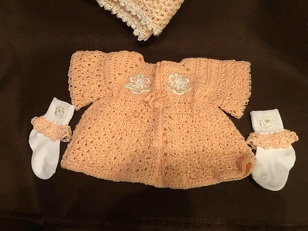 hand crochet sweater reborn doll accessory