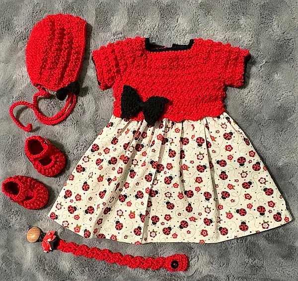 0to3m ladybug outfit reborn doll accessory