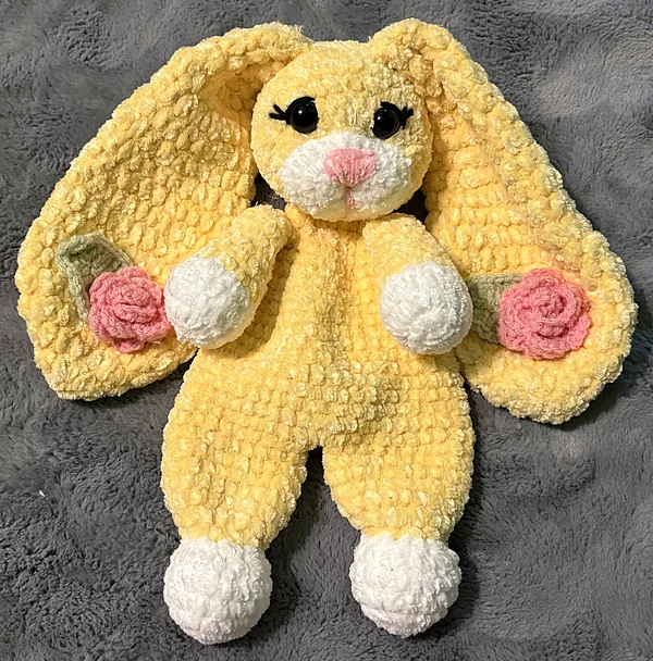 yellow bunny snuggler reborn doll accessory