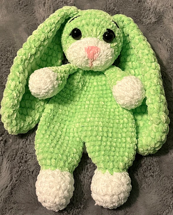 lime bunny snuggler reborn doll accessory