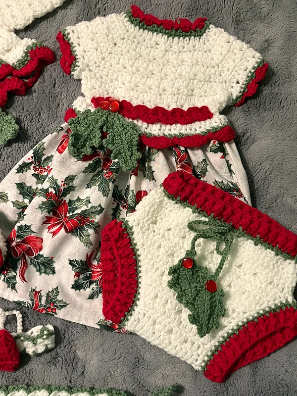 nb 7pc christmas outfit reborn doll accessory