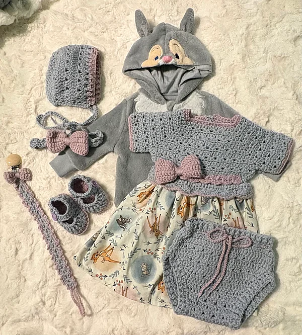 7pc disneys thumper outfit 0to3m reborn doll accessory