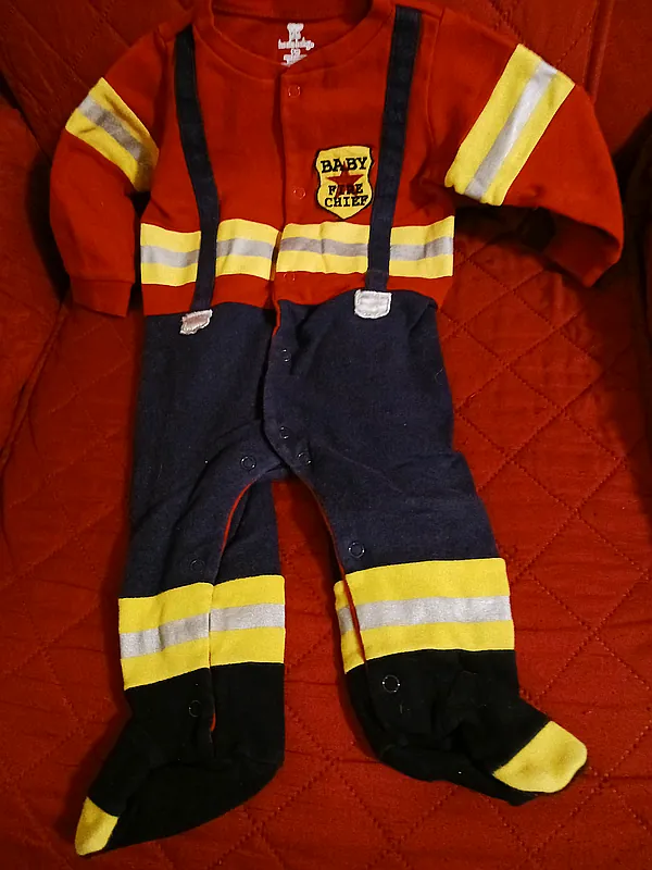 1 pc fireman’s suit, 9 mo reborn doll accessory
