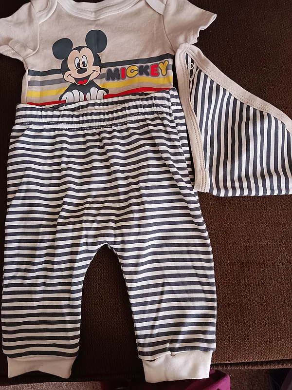 3 pc mickey mouse 3-6 mo reborn doll accessory