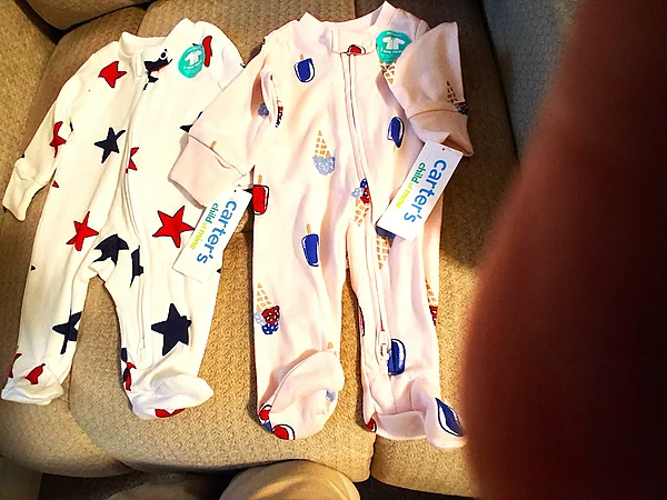 2 footed sleepers, size preemie nwt reborn doll accessory