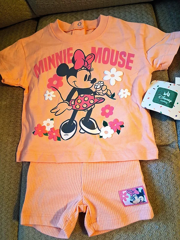 minnie mouse short set size 0-3 mo., nwt reborn doll accessory