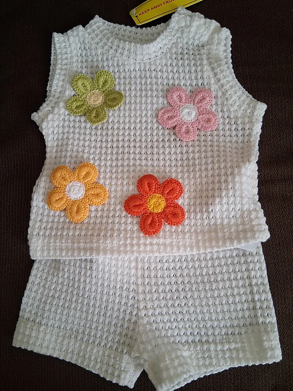 girl’s knit sleeveless top & shorts, size reborn doll accessory