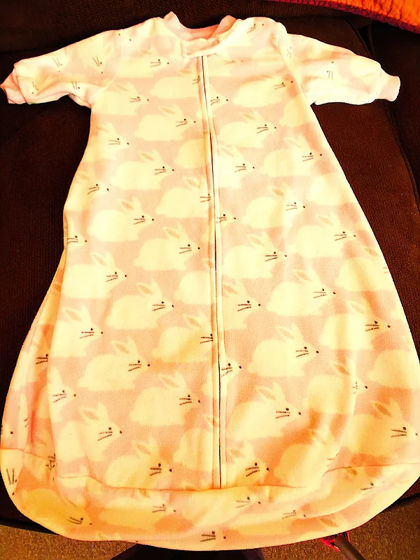 infant girl’s sleep sack w/bunnies size s reborn doll accessory