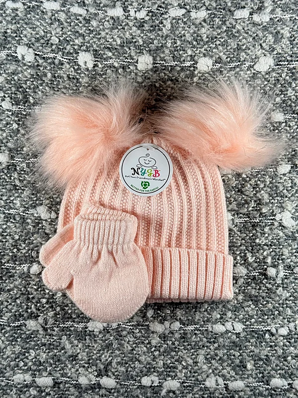 pom pom hat & mittens reborn doll accessory by my dolls for sale (#229159)