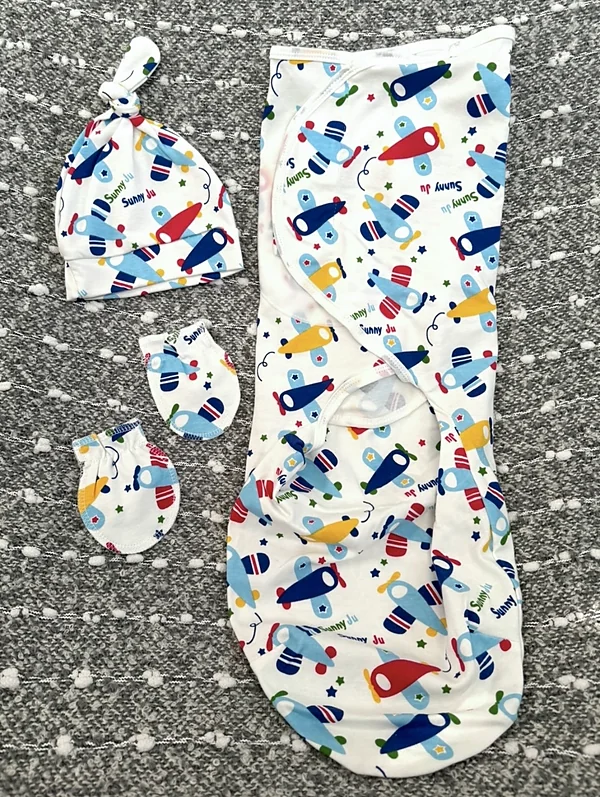 swaddle, hat & mits reborn doll accessory