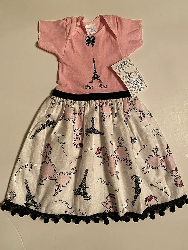 princess linens dress 6m reborn doll accessory