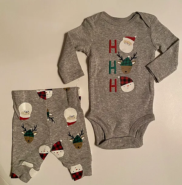 christmas 2pc boys outfit reborn doll accessory