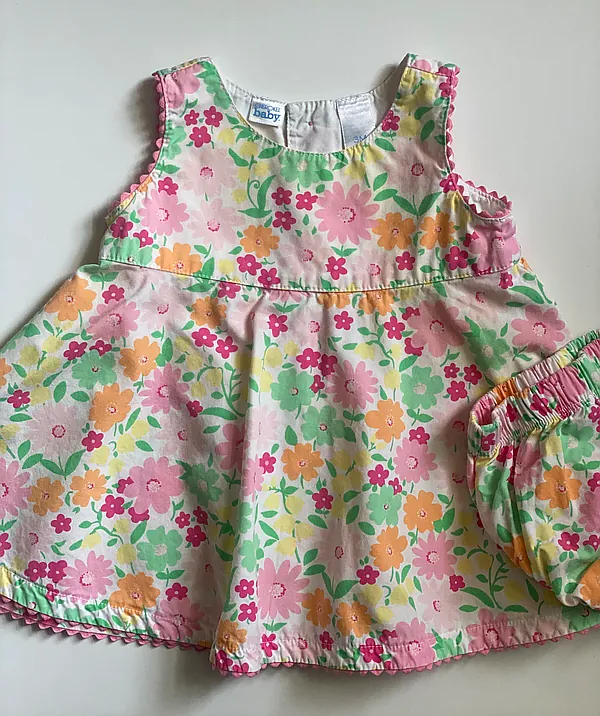 floral print baby dress reborn doll accessory