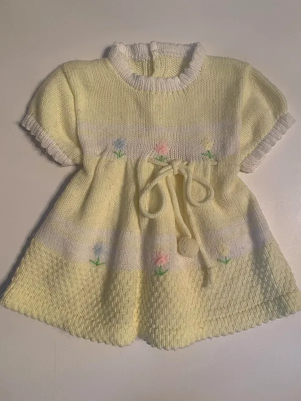 vintage yellow dress reborn doll accessory