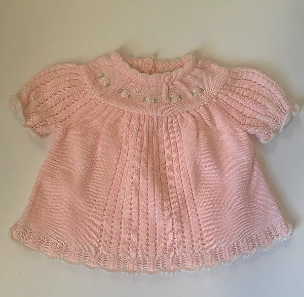 vintage girl knit dress reborn doll accessory