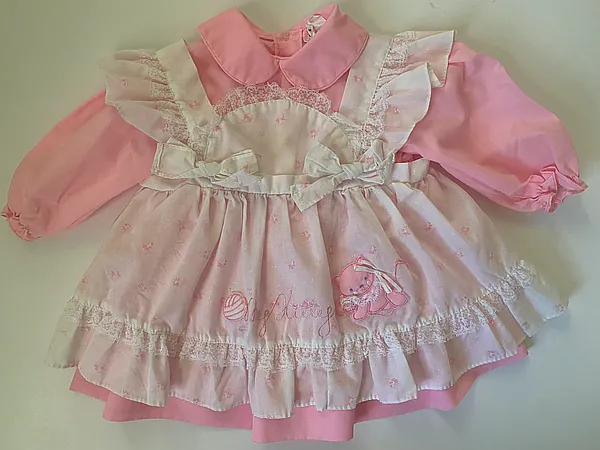 vintage 2pc girl dress reborn doll accessory