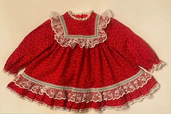 vintage holiday dress reborn doll accessory