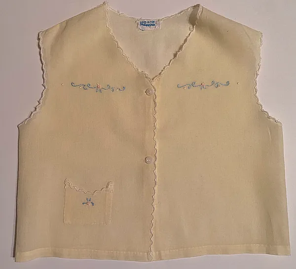 vintage embroidered diaper shirt reborn doll accessory by felicias reborn nursery (#211939)