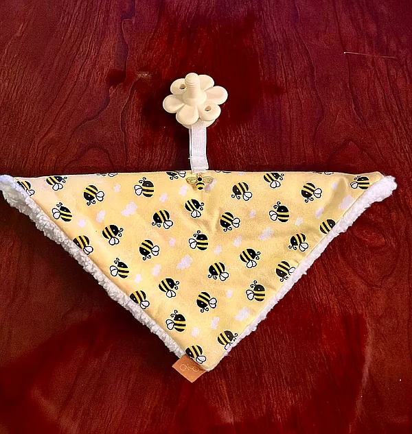 pacifier lovey – bees reborn doll accessory