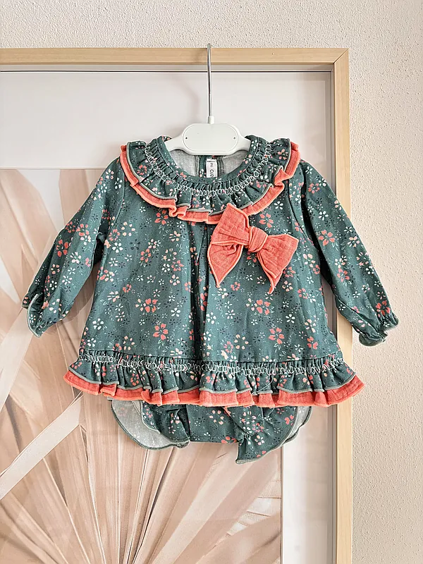 2 piece outfit with ruffl reborn doll accessory