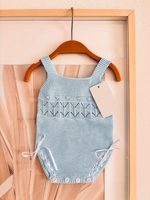 knitromper babyblue reborn doll accessory